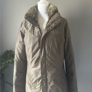 Woolrich Tan Jacket with Logo Detail